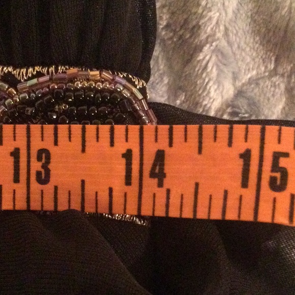 Cute black layered ruffle midi dress with sparkle sequins by Connected Apparel - Picture 9 of 13